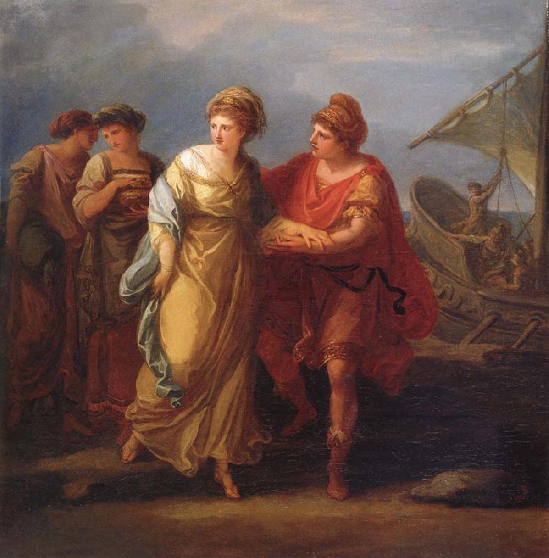 Angelica Kauffmann Paris und Helena fliehen vom Hof des Menelaos oil painting image